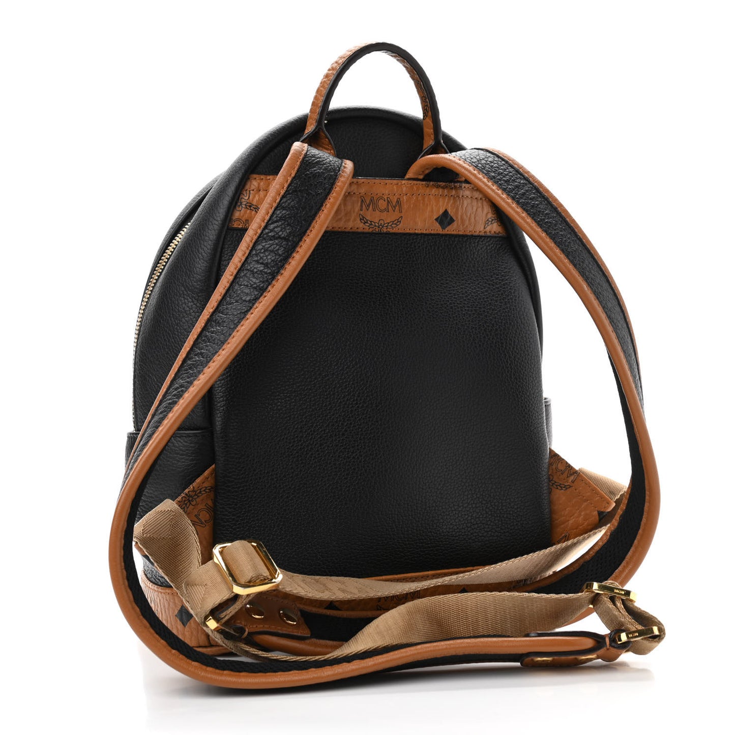 Visetos Calfskin Medium Geonautic Backpack Black Cognac