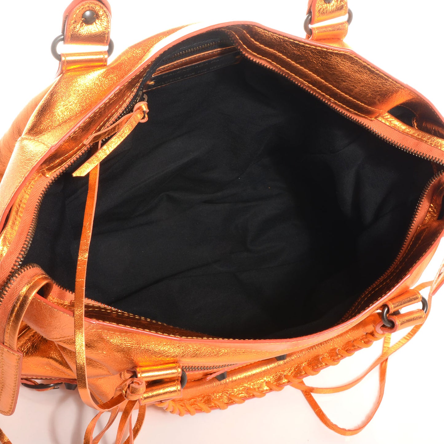 Metallic Agneau City Orange