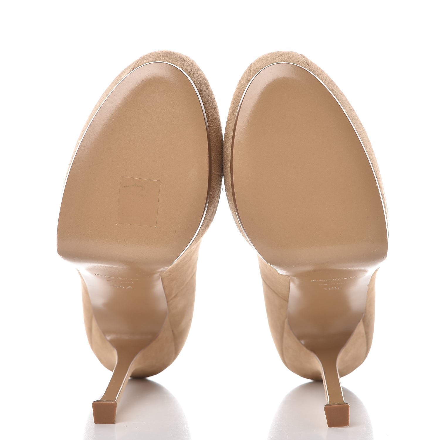 Saint Laurent Suede Tribtoo 105 Platform Pumps 40.5 Nude 5 of 10
