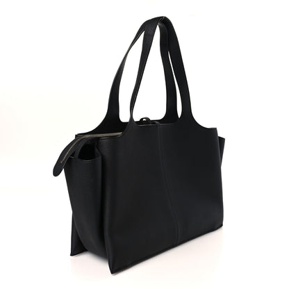 Celine Baby Grained Calfskin Medium Tri-Fold Bag Black 3 of 9