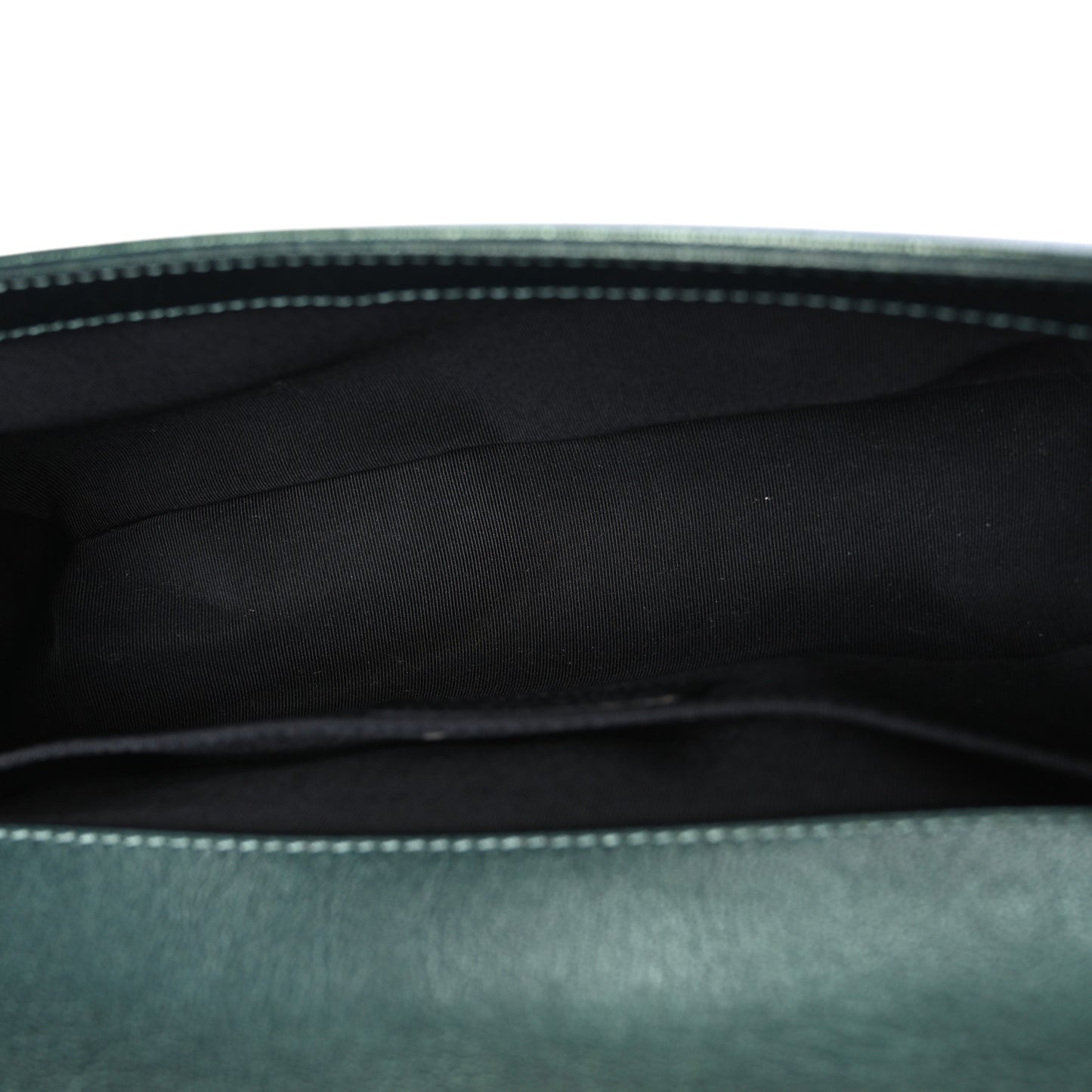 Iridescent Goatskin Quilted Medium Boy Flap Green