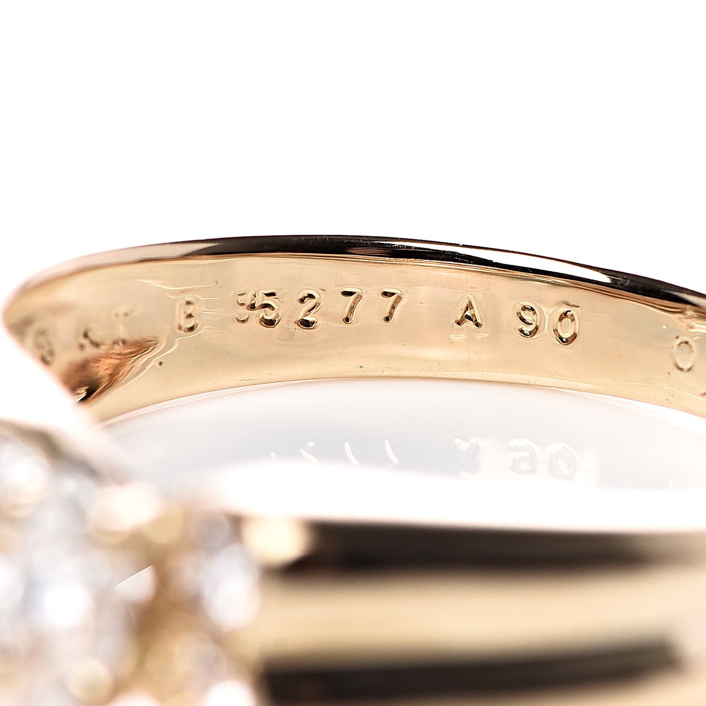 18K Yellow Gold Diamond Butterfly Ring 48 4.25