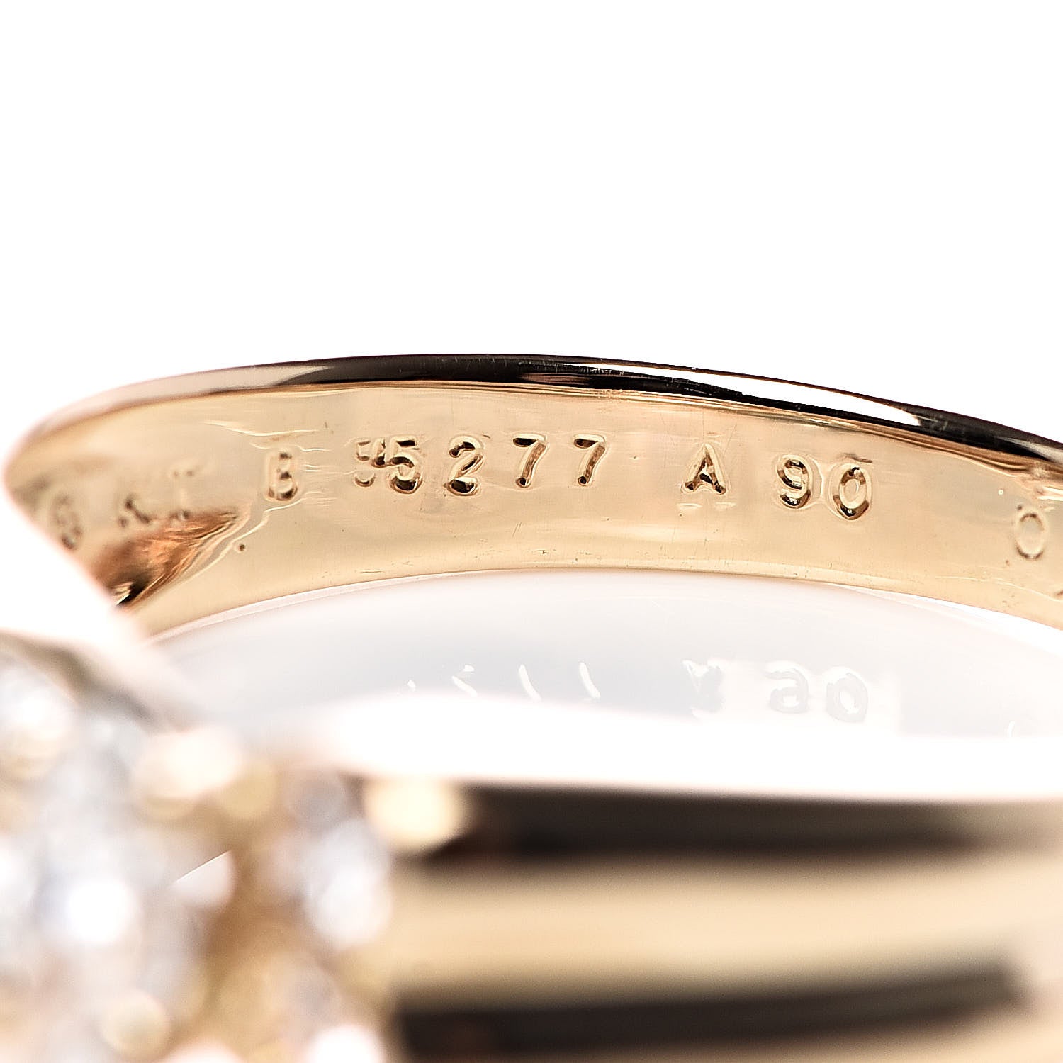 Van Cleef & Arpels 18K Yellow Gold Diamond Butterfly Ring 48 4.25 5 of 5