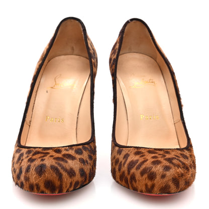 Christian Louboutin Pony Hair Mini Leopard Print Ron Ron 100 Pumps 37.5 3 of 9