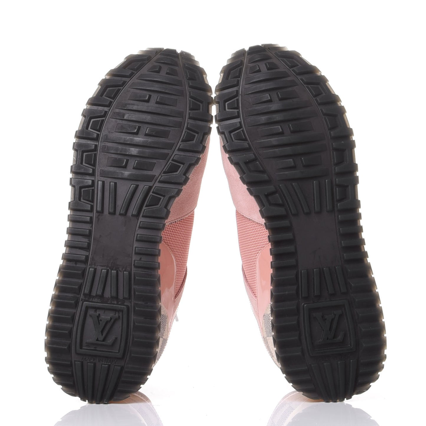 Suede Damier Azur Run Away Sneakers 37.5 Pink