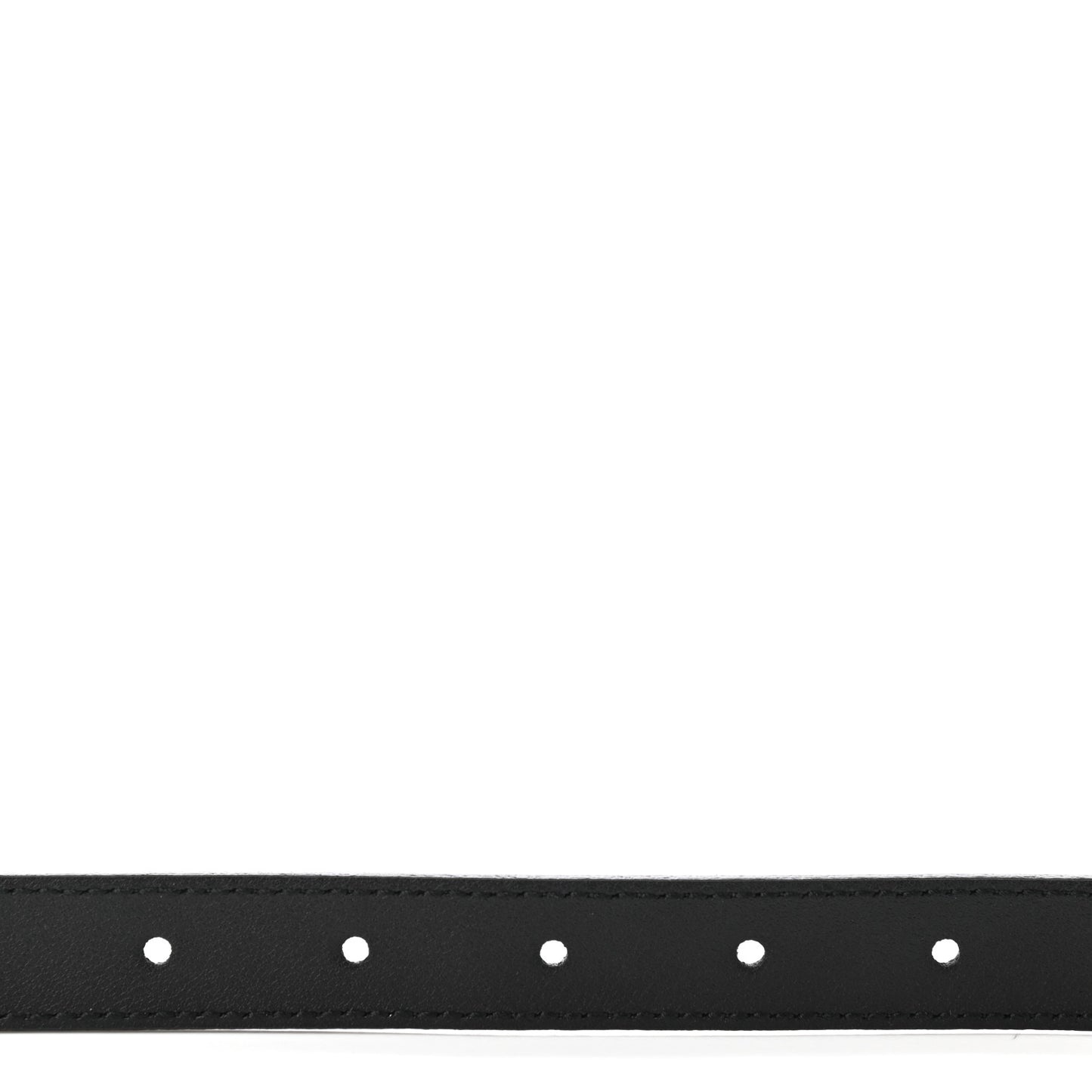 Calfskin Pearl Double G 20mm Belt 85 34 Black Cream