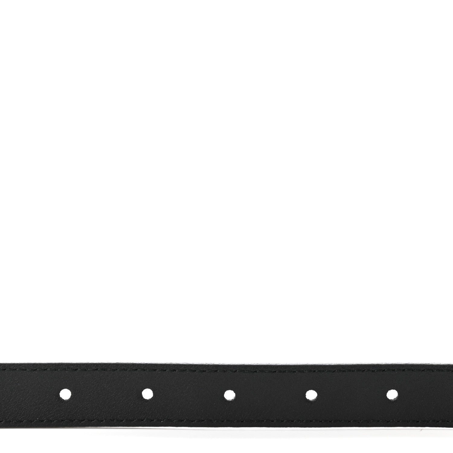 Gucci Calfskin Pearl Double G 20mm Belt 85 34 Black Cream 5 of 5