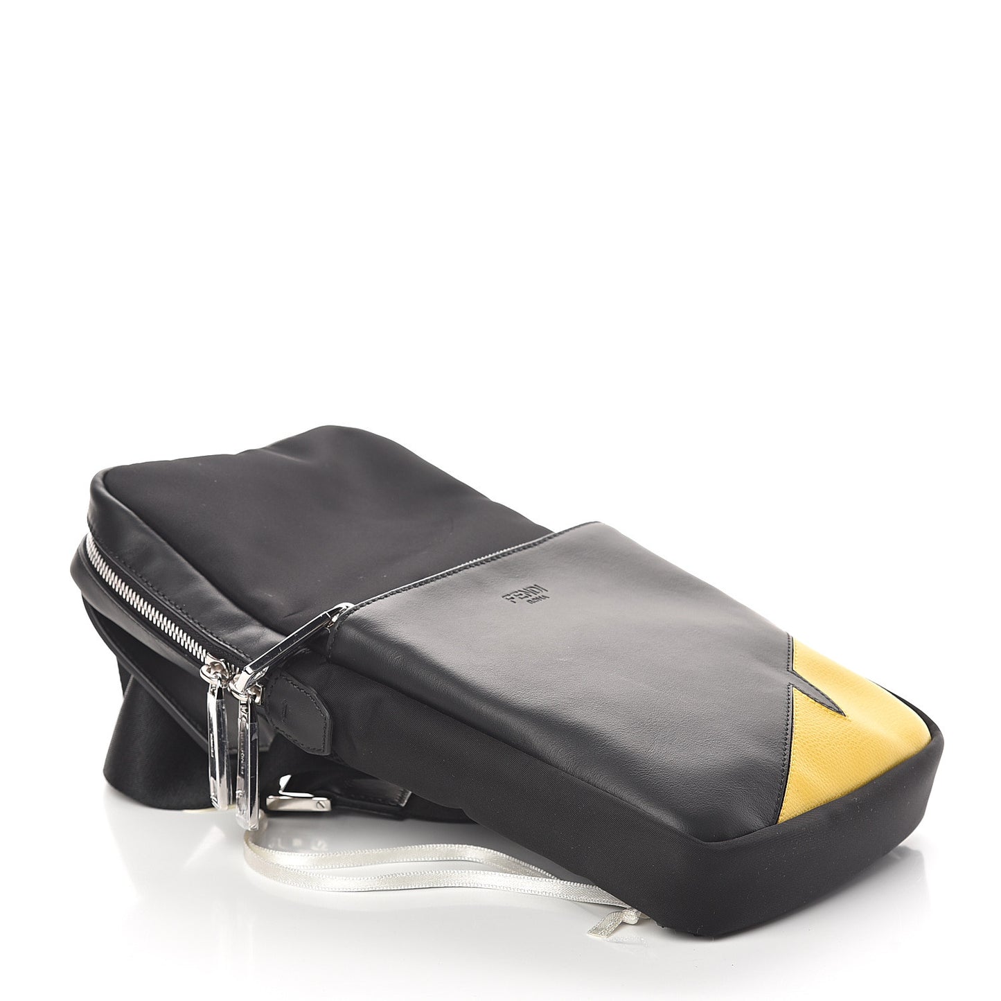 Nylon Vitello Grace Cruise Corner Bugs Sling Bag Black Sunflower