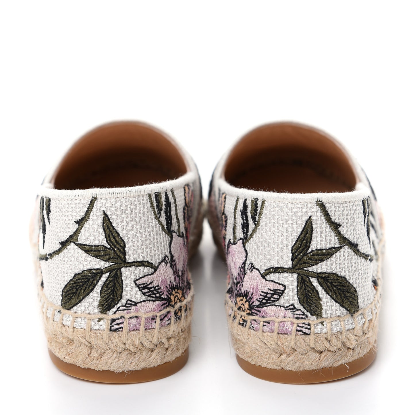 Canvas Rose Mutabilis Embroidered Granville Espadrilles 37 Multicolor