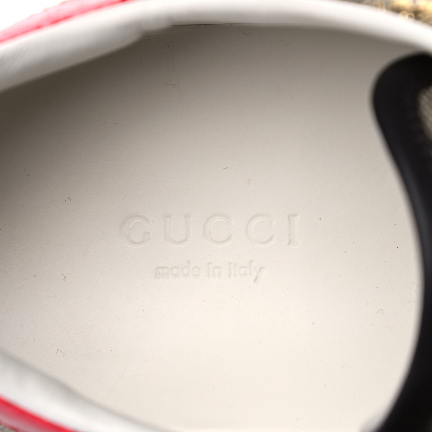 Gucci GG Supreme Monogram Bees Ayers Web Womens Ace Sneakers 38.5 Beige Oro Green Red 8 of 13