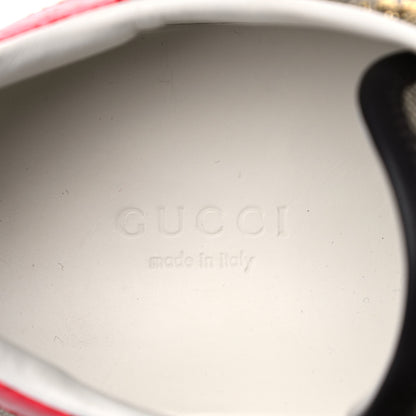 Gucci GG Supreme Monogram Bees Ayers Web Womens Ace Sneakers 38.5 Beige Oro Green Red 8 of 13