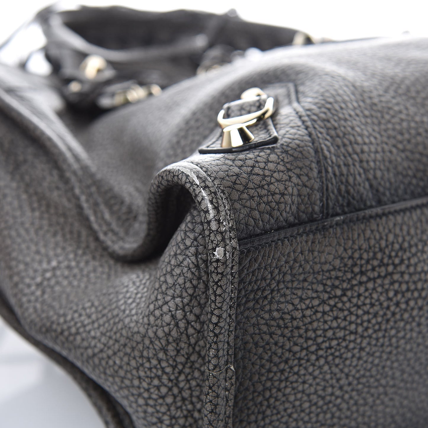 Grained Calfskin Classic Gold Hardware City Ombre Grey Gradient
