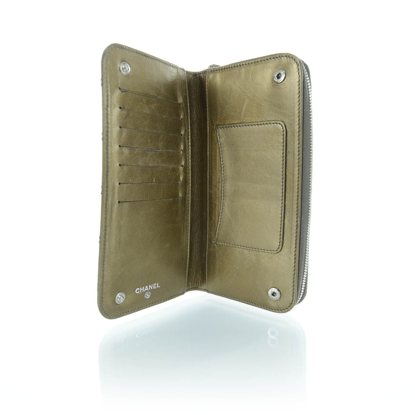 Distressed Calfskin Paris New York PNY Wallet
