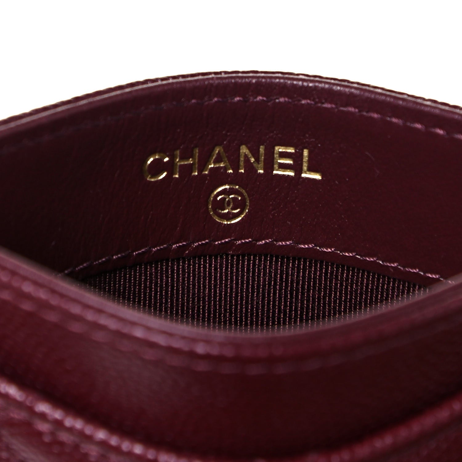 Chanel Caviar Quilted Card Holder Burgundy 6 of 12