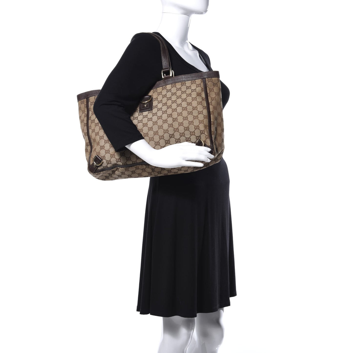 Monogram Large Abbey Tote Dark Brown