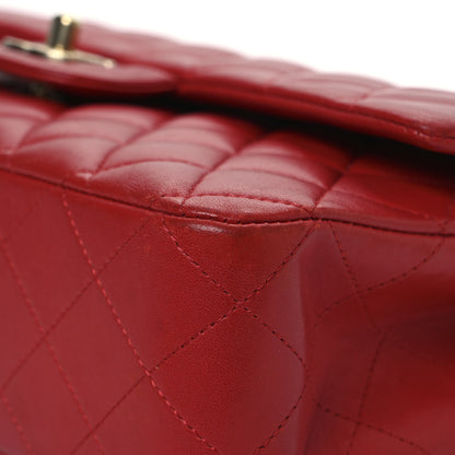 Chanel Lambskin Quilted Medium Double Flap Red 33 of 37