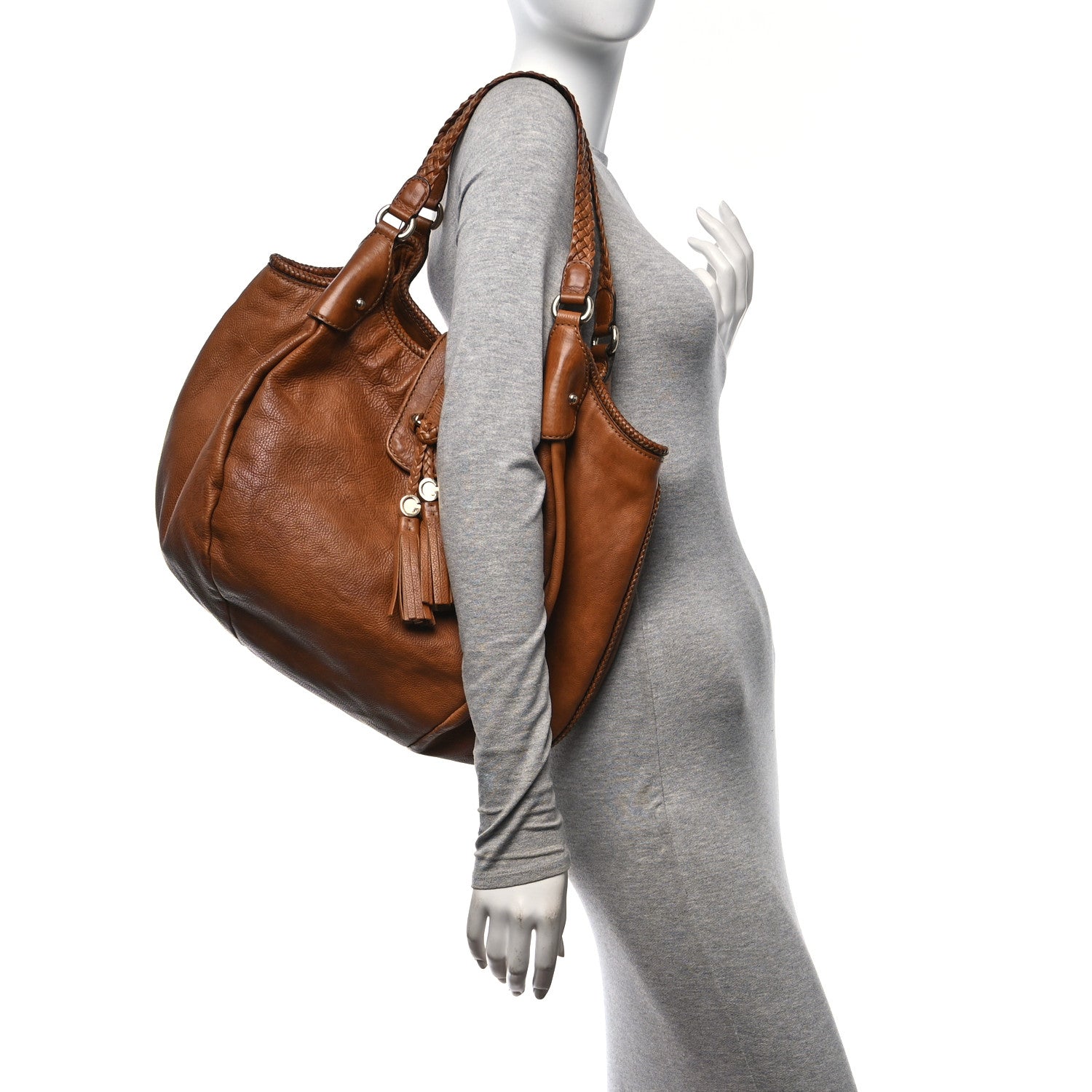 Gucci Pebbled Calfskin Medium Marrakech Shoulder Bag Camel 2 of 11