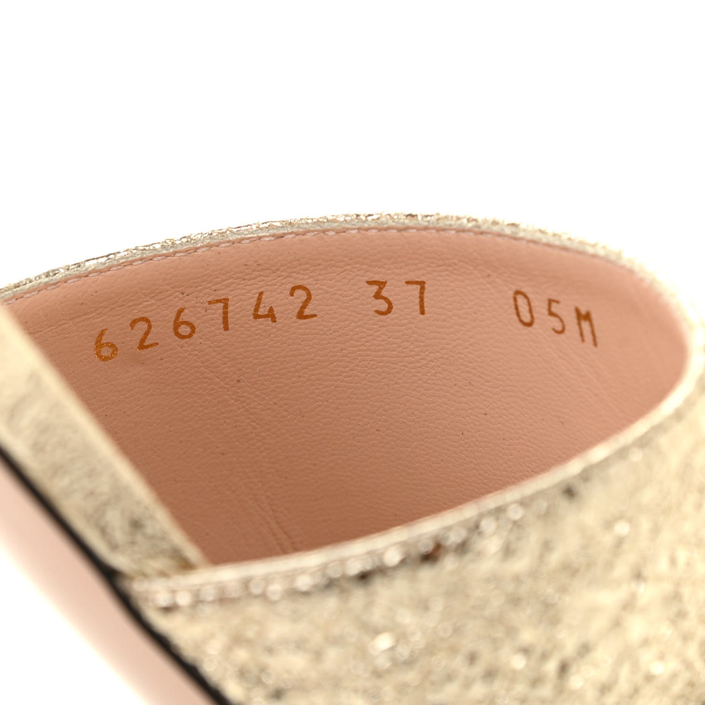 Galassia GG Marmont Flat Slide Sandals 37 Platino