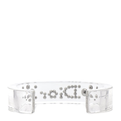 Christian Dior Resin Crystal Logo Cuff Bracelet 2 of 2