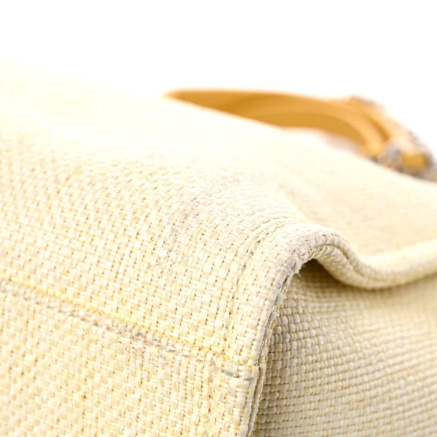 Chanel Woven Straw Raffia Medium Deauville Tote Yellow 11 of 15