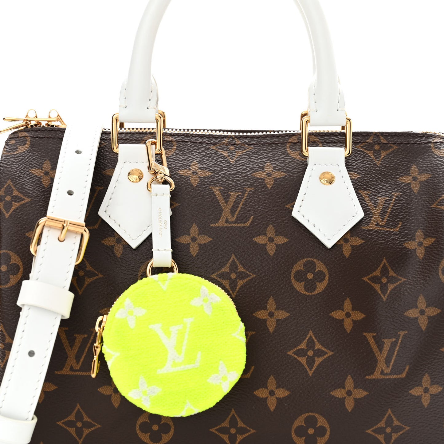 Monogram LV Match Speedy Bandouliere 25 White