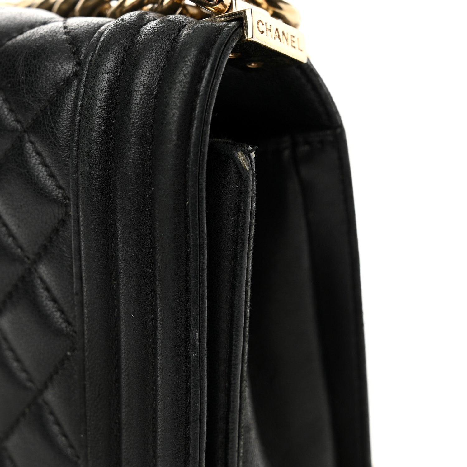 Chanel Lambskin Quilted Medium Boy Flap Black 17 of 20
