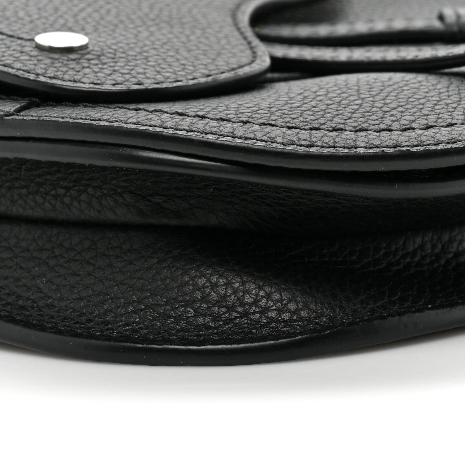 Christian Dior Grained Calfskin Saddle Messenger Bag Black 9 of 10