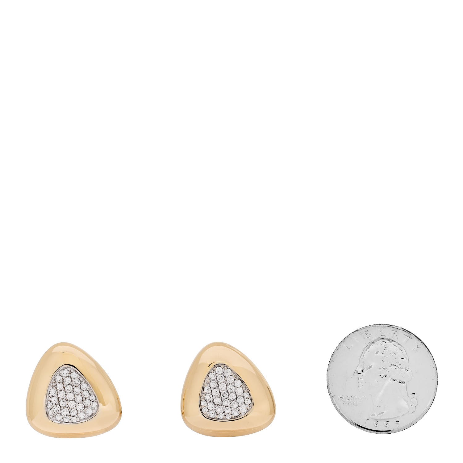 Roberto Coin 18K Yellow Gold Diamond Capri Plus Earrings 2 of 4