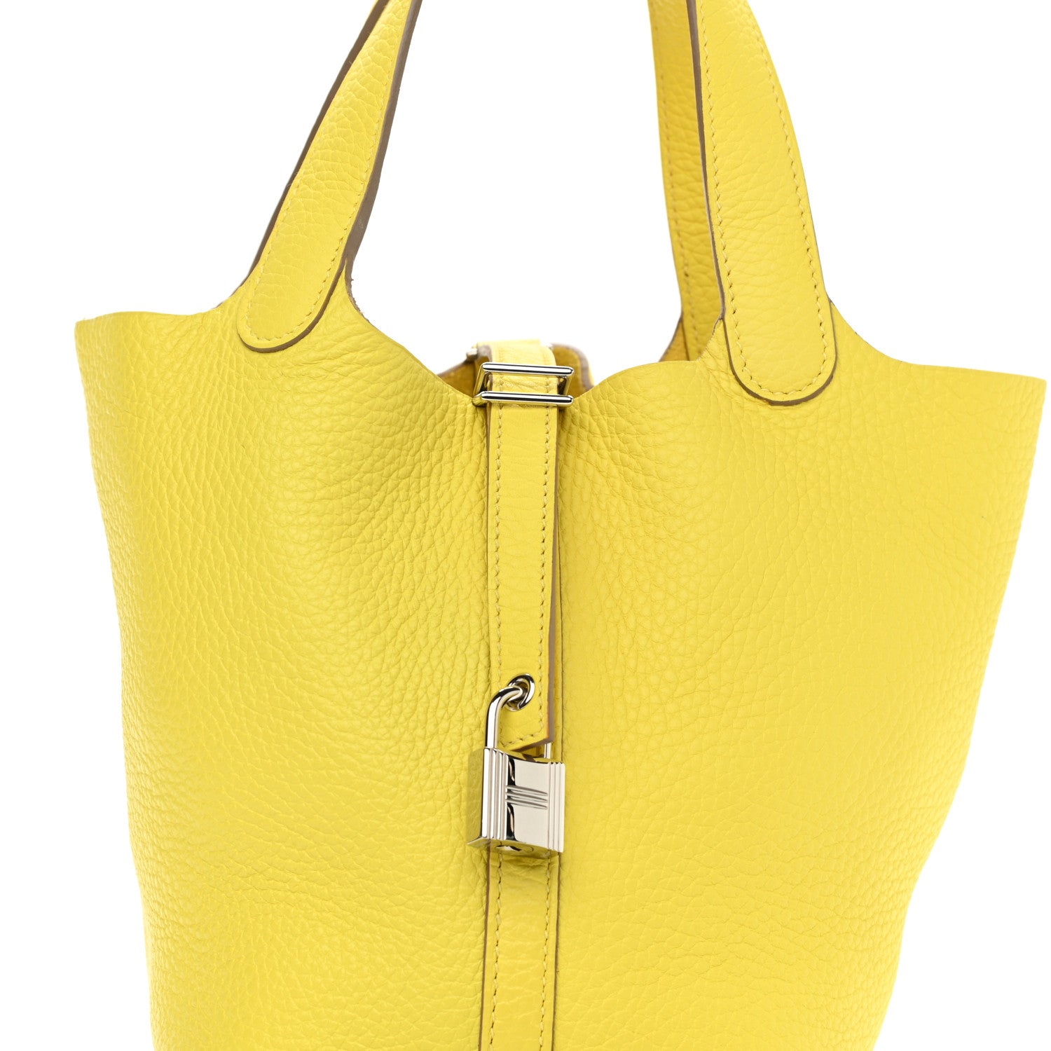Hermes Taurillon Clemence Picotin Lock 18 PM Lime 8 of 12