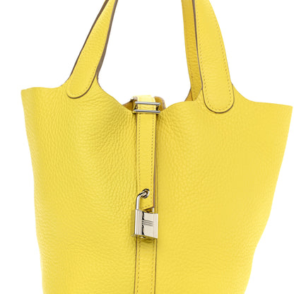 Hermes Taurillon Clemence Picotin Lock 18 PM Lime 8 of 12
