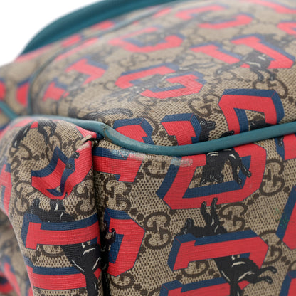 Gucci GG Supreme Monogram Gucci Wolf Diaper Bag Beige Red 19 of 23