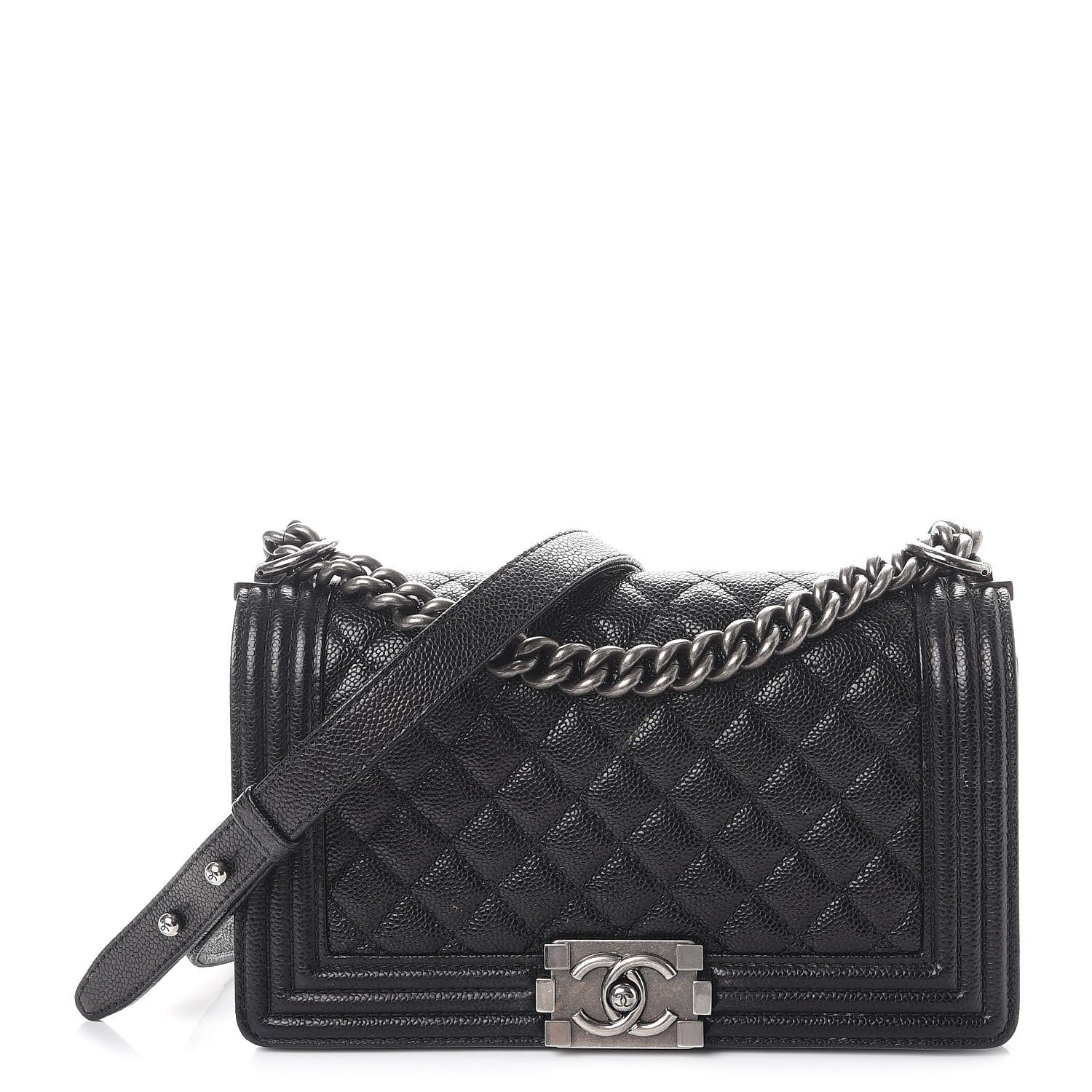 Chanel Caviar Quilted Medium Boy Flap Black 1 of 19