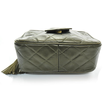 Chanel Quilted Lambskin Tassel Shoulder Bag Metallic 4 of 11