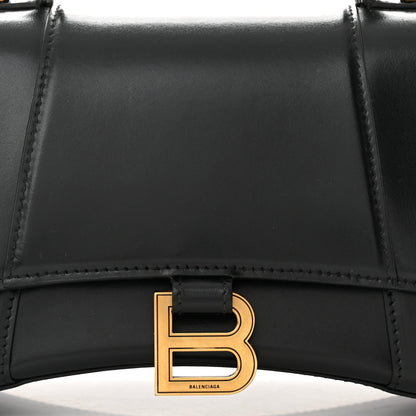 Balenciaga Shiny Box Calfskin Small Hourglass Top Handle Bag Black 7 of 11