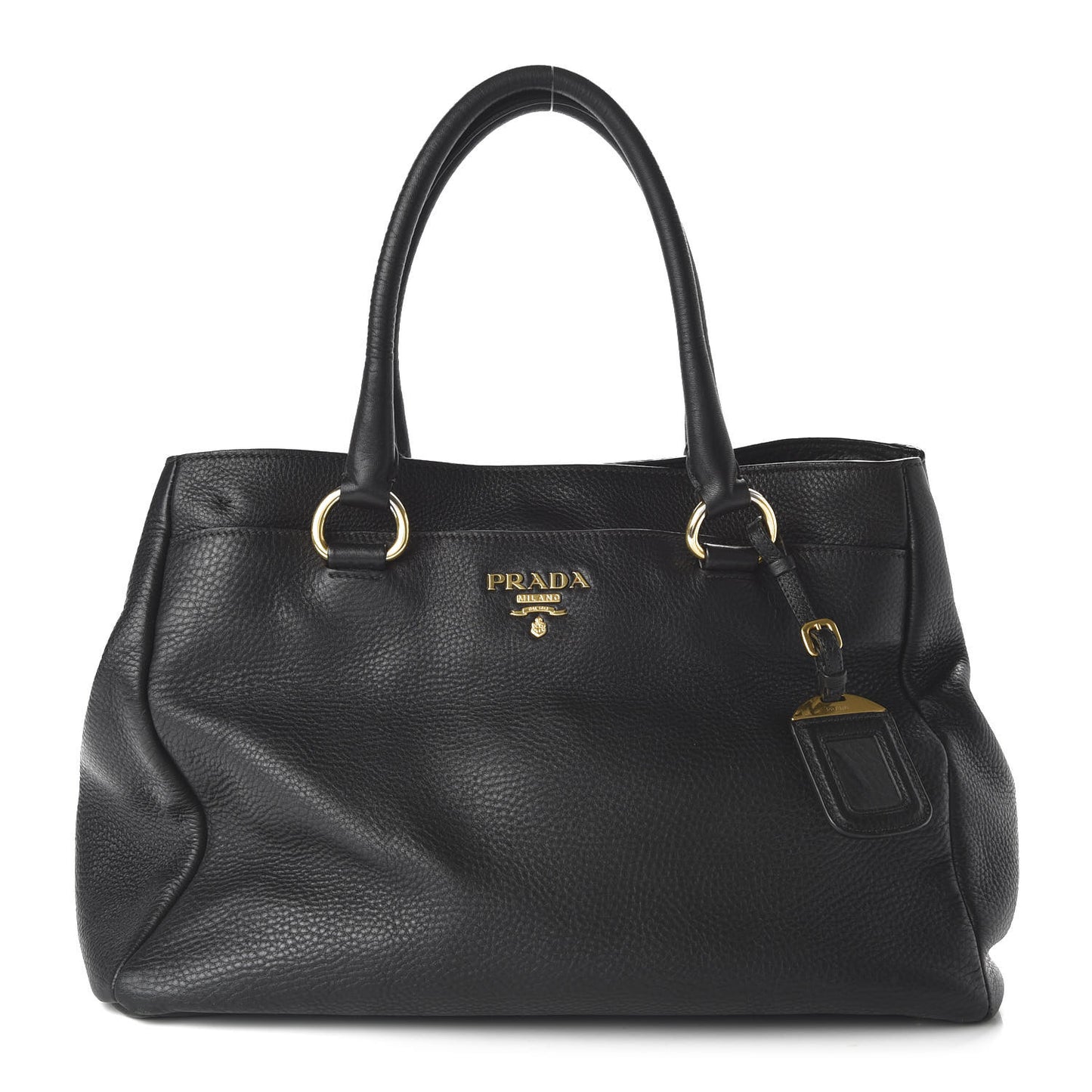 Vitello Daino Shoulder Bag Black