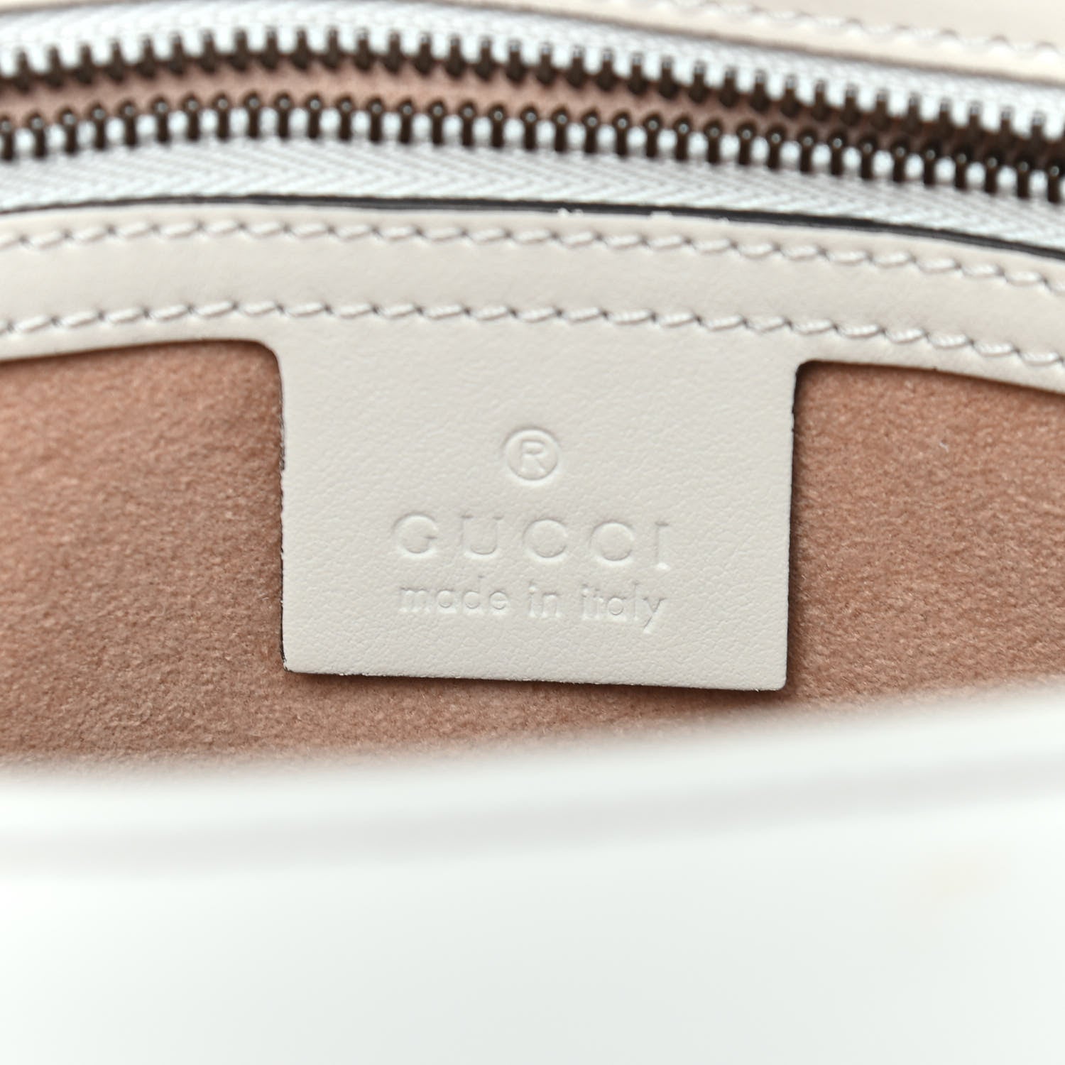 Gucci Calfskin Matelasse Small GG Marmont Shoulder Bag White 6 of 9