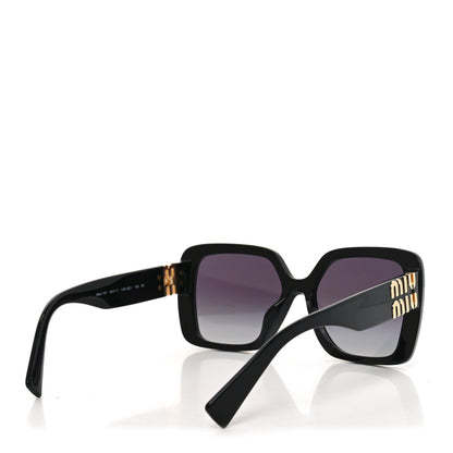 Miu Miu Acetate Rectangle Sunglasses SMU 10Y Black 4 of 7