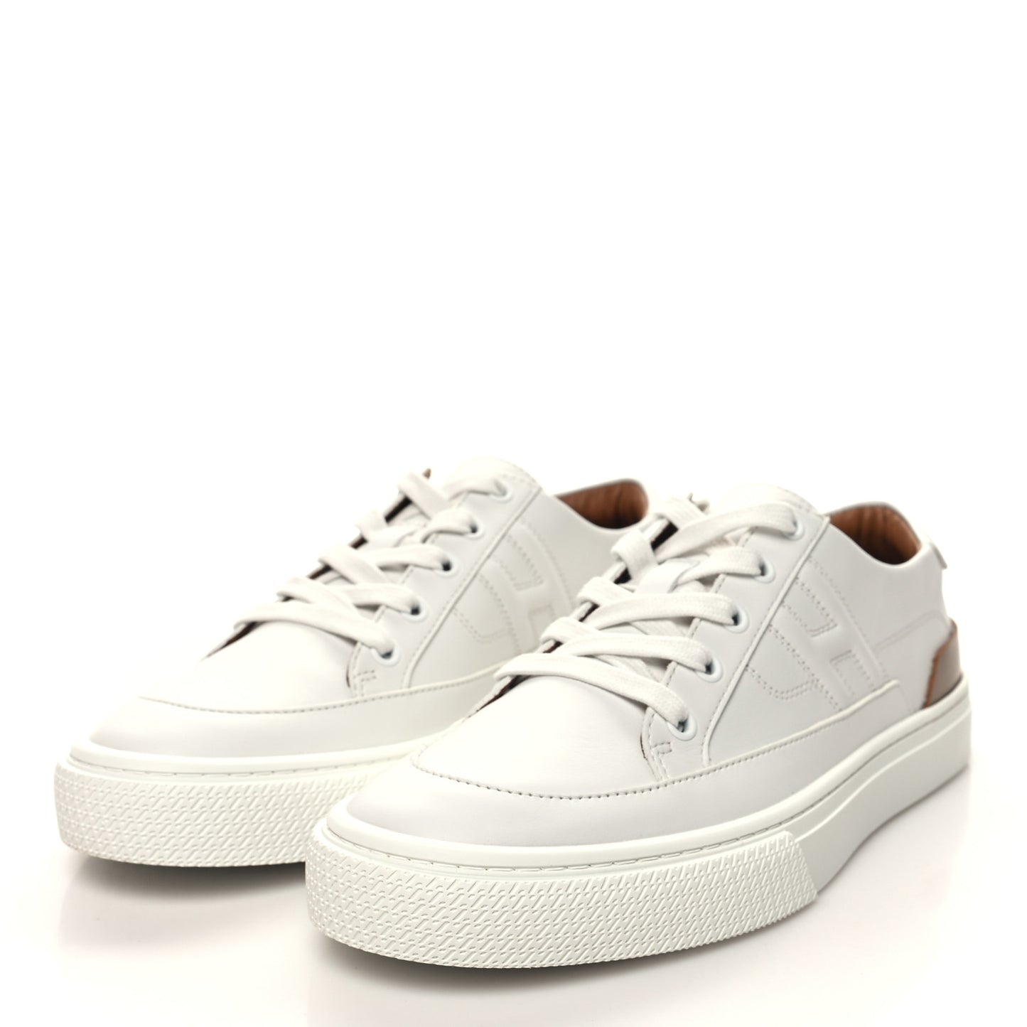 Calfskin Deep Sneakers 39.5 White Naturel