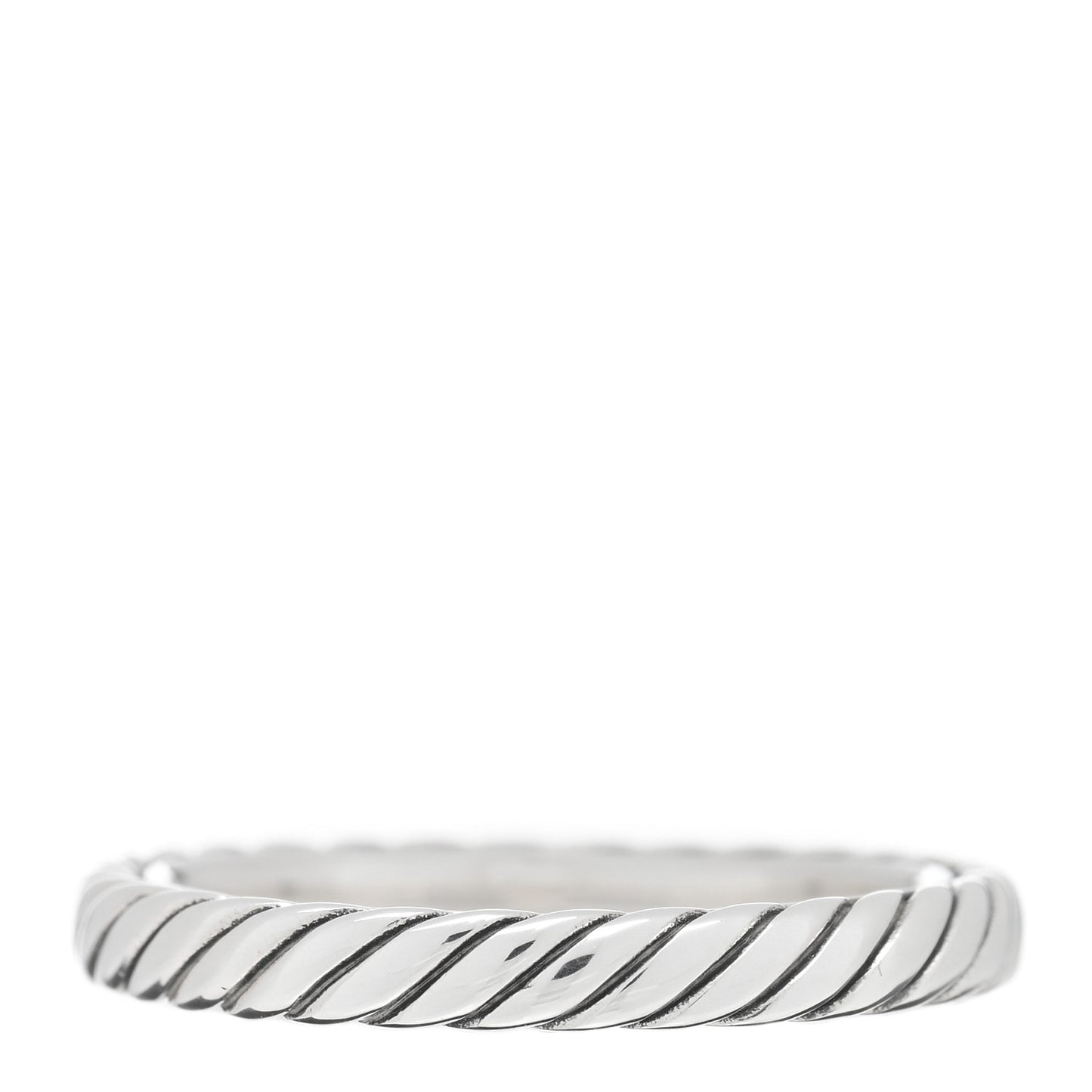 Sterling Silver Stackable Cable Ring 50 5.25