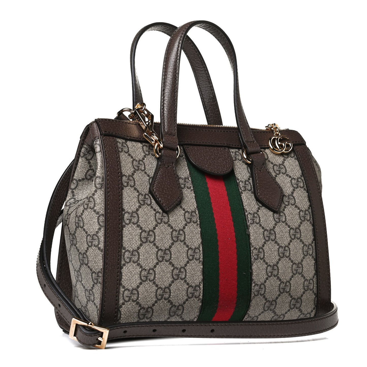 GG Supreme Monogram Small Ophidia Tote Bag Brown