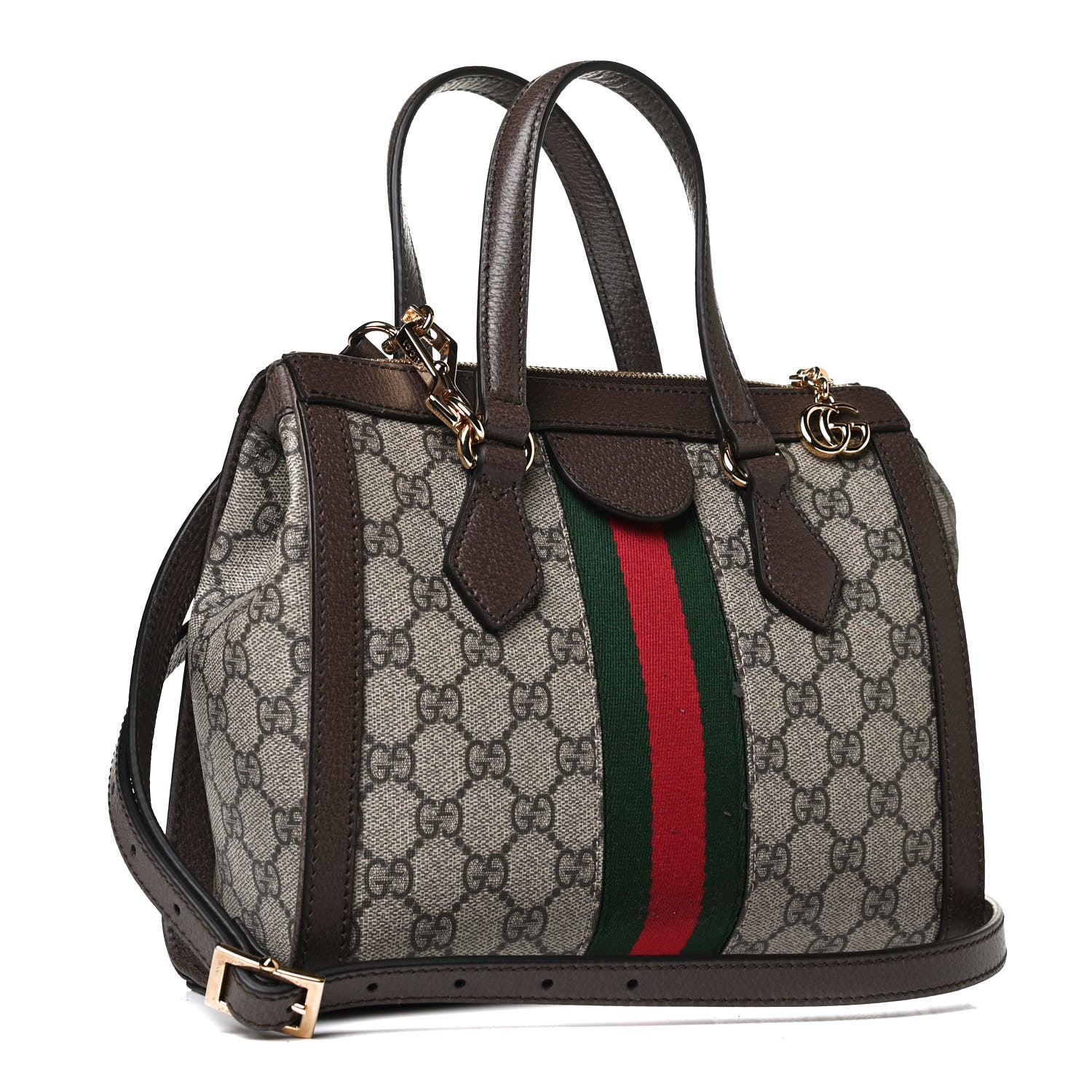 Gucci GG Supreme Monogram Small Ophidia Tote Bag Brown 3 of 12