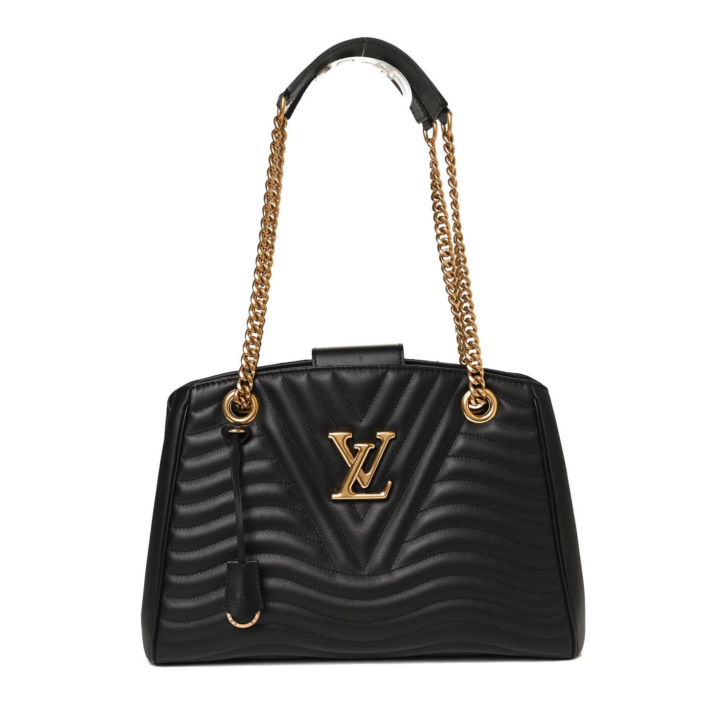 Calfskin New Wave Chain Tote Black