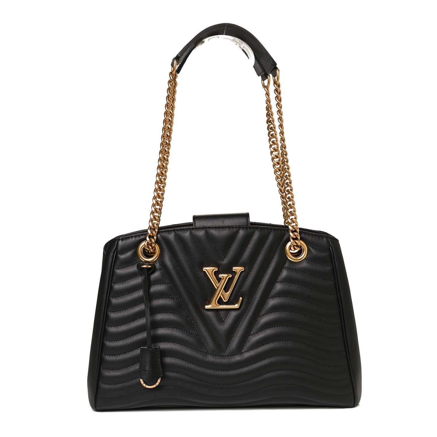Louis Vuitton Calfskin New Wave Chain Tote Black 1 of 10