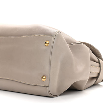 Prada City Calfskin Foldover Pushlock Top Handle Satchel Argilla 8 of 12