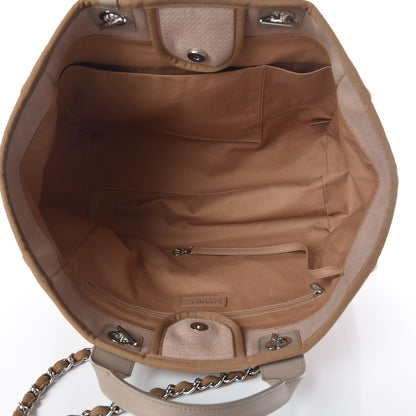 Chanel Canvas Large Deauville Tote Ecru 5 of 11