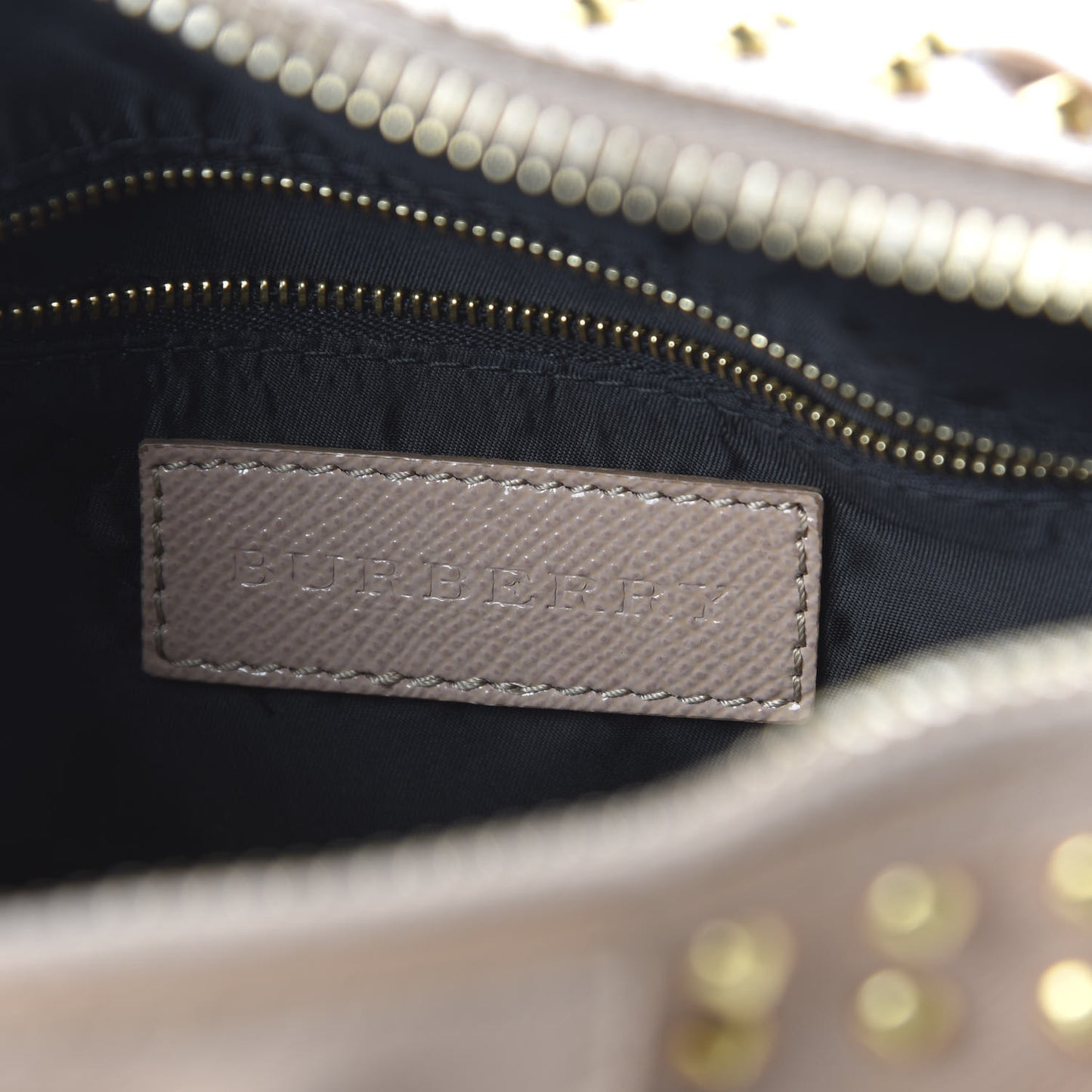 Patent Calfskin Studded Small Blaze Bowler Bag Oyster Pink