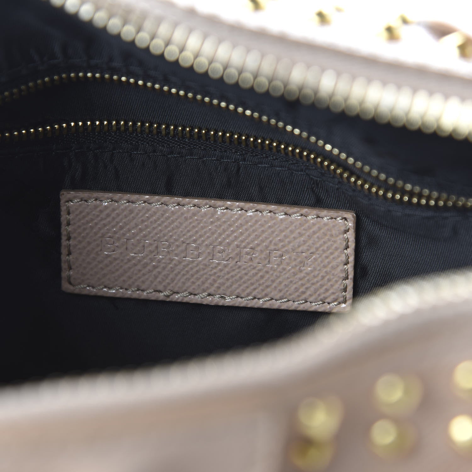 Burberry Patent Calfskin Studded Small Blaze Bowler Bag Oyster Pink 10 of 11