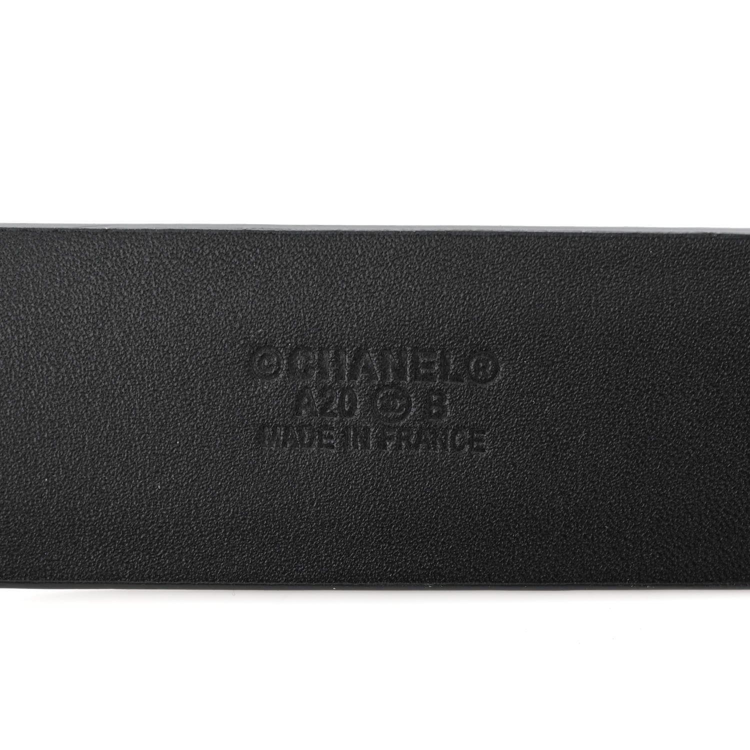 Chanel Calfskin Crystal Pearl Caviar CC Belt 90 36 Black 3 of 6