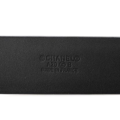 Chanel Calfskin Crystal Pearl Caviar CC Belt 90 36 Black 3 of 6