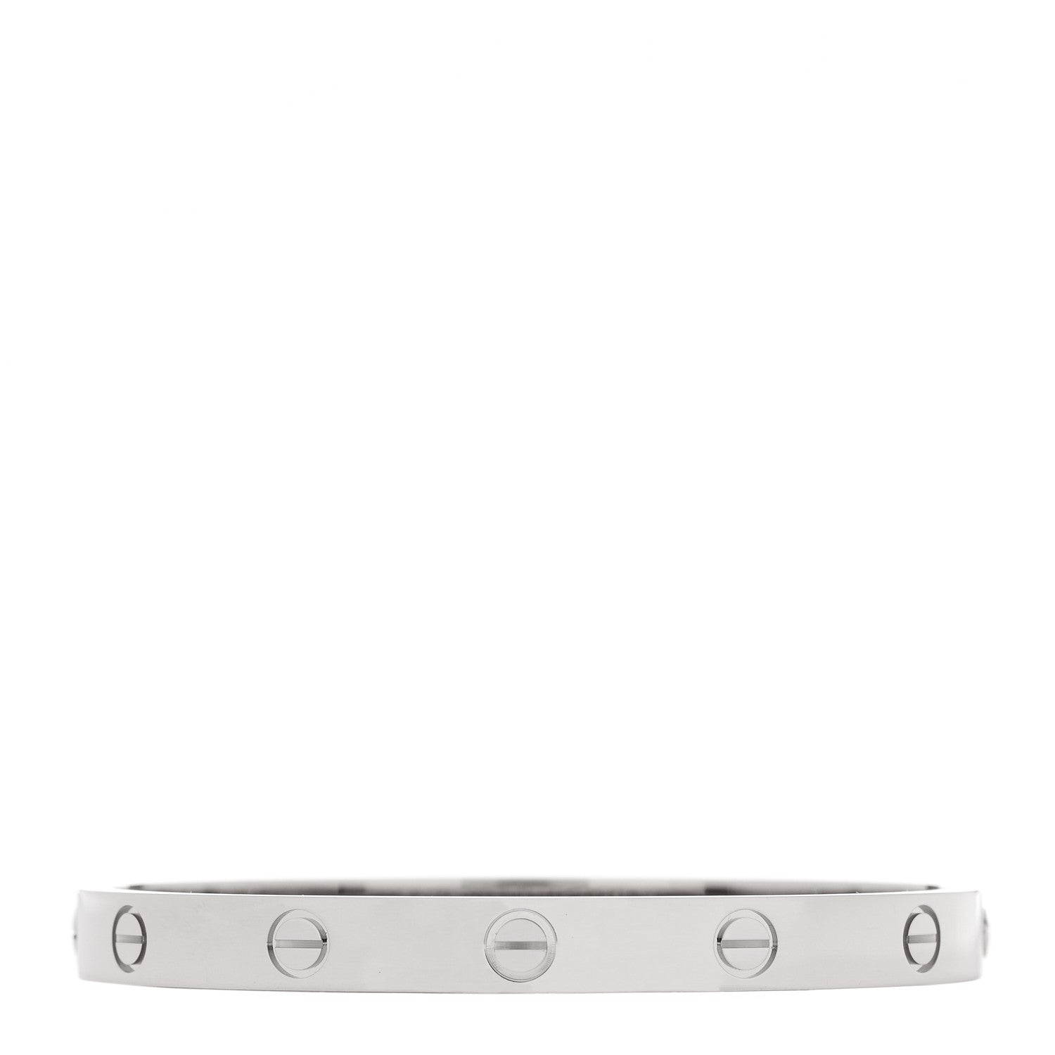Cartier 18K White Gold LOVE Bracelet 17 2 of 9